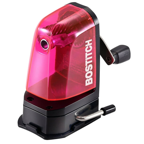 Bostitch Multi Mount Manual Kids Pencil Sharpener, Red