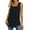 Black, variant on UVN Summer Tank Tops for Women Square Neck Sleeveless Tops Pleated Curved Hem Flowy Shirts Loose Fit Camis