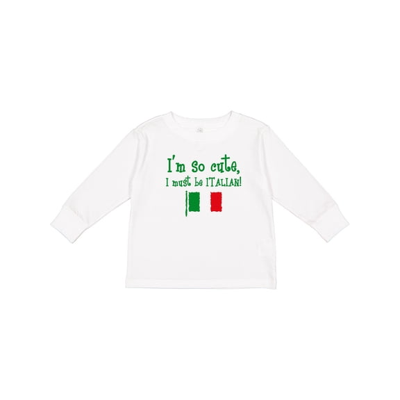Inktastic So Cute Italian Boys or Girls Long Sleeve Toddler T-Shirt