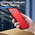 thumbnail image 5 of for iPhone 11 Pro Max Case, Phone Case Heavy Duty 2 in 1 Full Body Rugged Shockproof Hybrid Hard PC Soft TPU Bumper Drop Protective Girls Women Boy Men Covers for iPhone 11 Pro Max, Red+Rose, 5 of 7