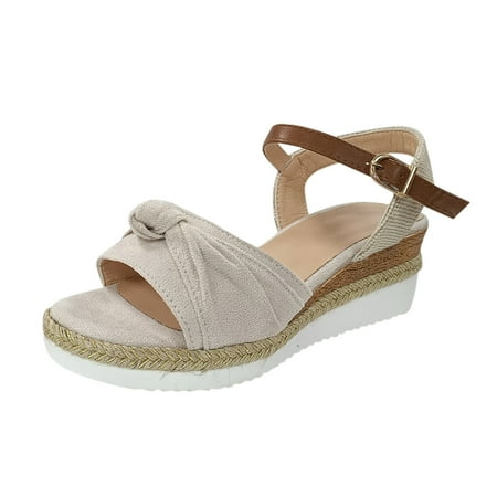 

Sandals For Women Ladies Wedges Sandals Causal Peep Toe Shoes Classic Fit Sandals