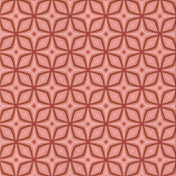 Ahgly Company Indoor Square Patterned Fire Engine Red Area Rugs, 4' Square