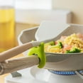 thumbnail image 1 of RKSTN Spatula Holder 2Pcs Kitchen No Punching Required Integrated Spatula Rack High Temperature Resistance Non Scalding and Non Overflow Silicones Spatula Rack Green, 1 of 5