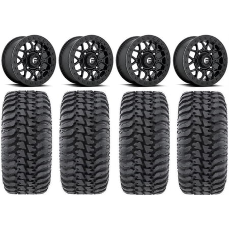 Fuel Tech Beadlock Black 15 Wheels 30 Regulator Tires Kawasaki Mule Pro FXT