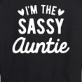 thumbnail image 3 of Instant Message - I'm the Sassy Auntie - Women's Lightweight French Terry Long Sleeve Shirt, 3 of 6