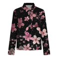 thumbnail image 4 of WZXFASHION Blouses à Manches Retroussables Col en V pour Femmes Tops Économies d'Été Liquidation Chemises pour Femmes, 4 of 5