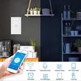 thumbnail image 2 of WiFi Touch Screen Switch Single Circle for Alexa for Google 1‑Way AC 90‑ (White ), 2 of 2