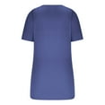 thumbnail image 4 of Posijego Going out T-Shirts for Women Ribbed Short Sleeve Shirts Scoop Neck Button Summer Trendy Tops, 4 of 4