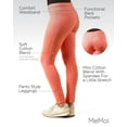 thumbnail image 3 of MeMoi Pants-Style Cotton Blend Leggings - Womens - Female (Small/Medium, Coral), 3 of 7