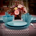 thumbnail image 7 of Elama Aqua Lily 16 Piece Luxurious Stoneware Dinnerware with Complete Setting for 4, 7 of 7
