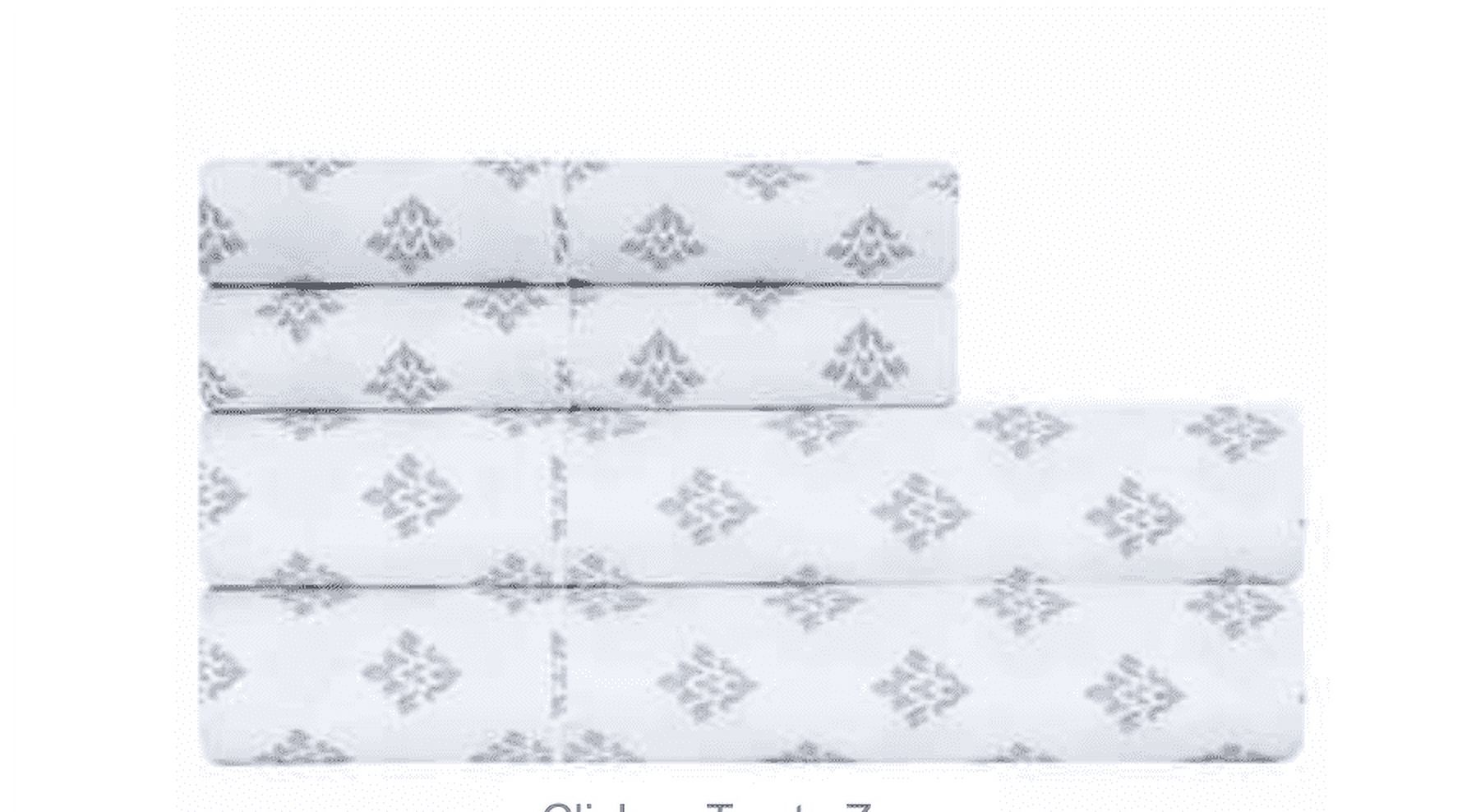 South Point Home Fashions Microfiber 6-Piece Sheet Set Queen size (Gray Medallion)