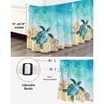 thumbnail image 3 of Sea Turtle Bed Skirt King Size 18" Drop Summer Turquoise Ocean Watercolor Shell Conch Ruffled Wrap Around Bed Skirts Adjustable Elastic Bedskirt Dust Ruffle for King Size Bed, 3 of 7