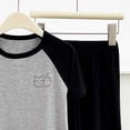 thumbnail image 5 of Amidoa Girls 2 Piece Outfits Summer Clothes Short Sleeve Cute T-Shirt and Casual Shorts Kids Clothing Sets,Black Size 14, 5 of 5