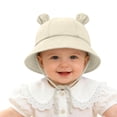 thumbnail image 4 of Baby Sun Hat for Boys Girls Toddler Summer Bucket Hat Kids Sun Protection Beach Hat Cotton Baby Hats(Beige,3-12 Months), 4 of 7