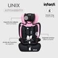 thumbnail image 3 of Autoasiento Infanti Unix Rosa Grupo 1, 2, 3  Convertible A Booster, 3 of 7