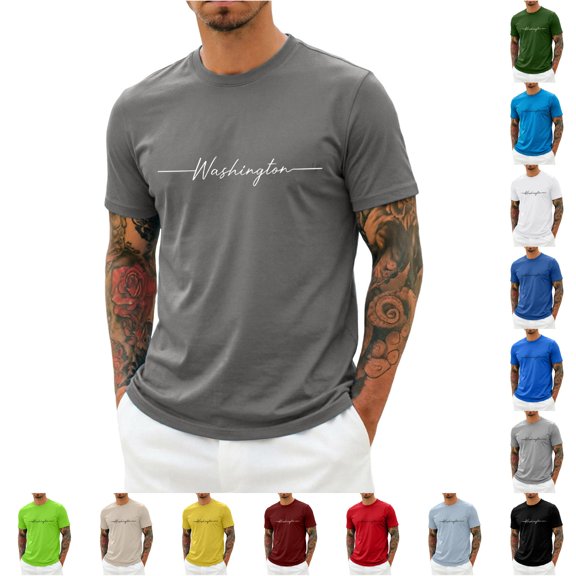 Graphic Tee for Everyday Casual Wear with Starry Sky Print - Short Sleeve Summer Top in Comfortable Blend for Men Men's Loose Fit Shirts