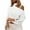 White, variant on RYDCOT Sweaters for Women Trendy Clearance Womens Turtleneck Sweater Chain Button Decoration Long Sleeve Round Neck Knitted Jumper Top Fall Winter on Clearance