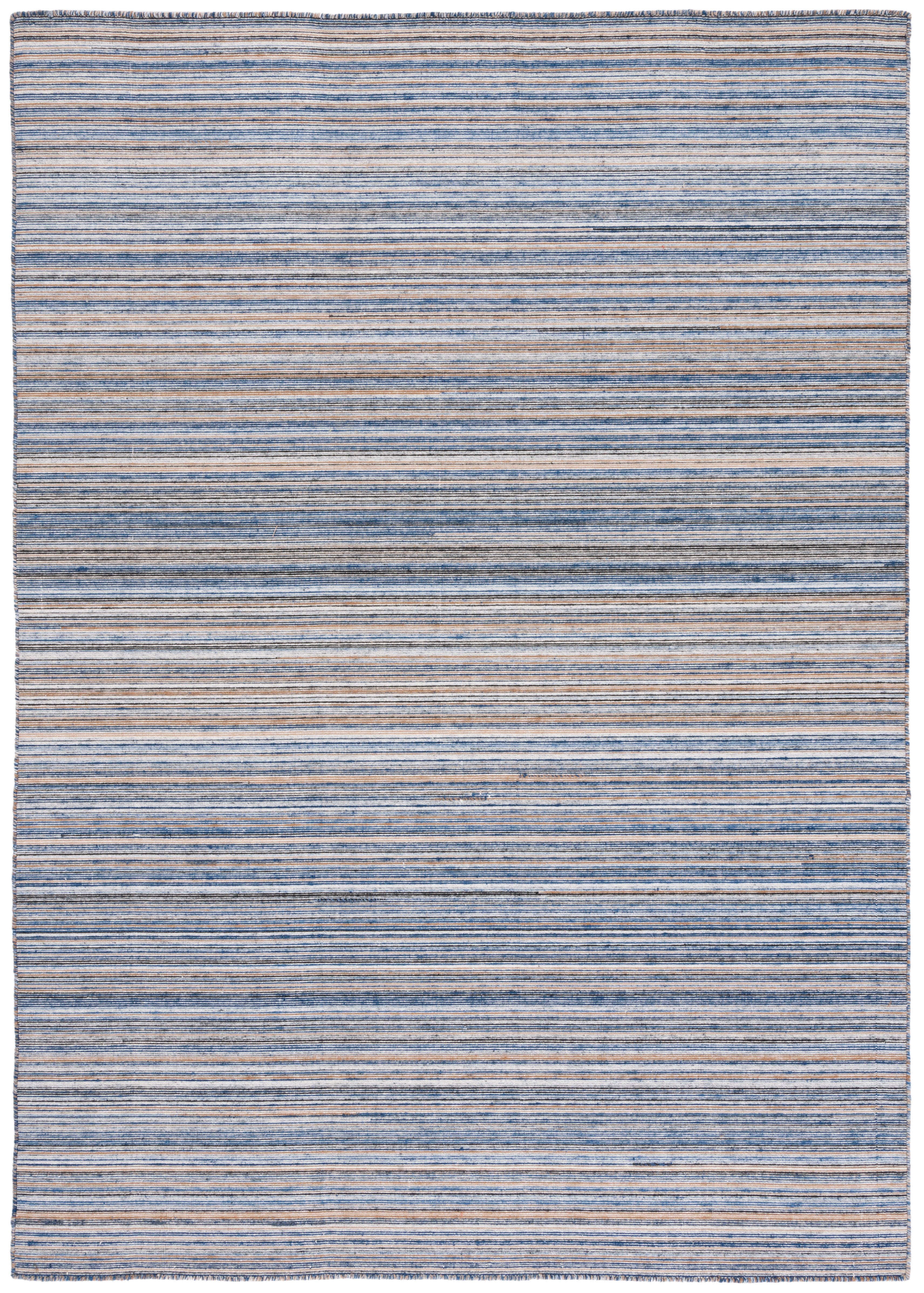 Safavieh Kilim Xaviera Striped Polyester Area Rug, Blue/Yellow, 8' x 10'