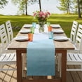 thumbnail image 4 of Table Runners 72 Inches Long Dress Scarves, Coastal Wave Farmhouse Kitchen/Dining Table Runner, Coffee Tablerunners, Summer Ocean Nautical Beach Ombre Sky Blue 16x72 Inch, 4 of 9