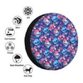 thumbnail image 4 of Naloa Blue Skull Flower PVC Leather Spare Tire Wheel Cover for Car Truck SUV Camper Trailer Universal Fit many size17 inch, 4 of 6