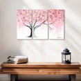 thumbnail image 2 of Elephant Stock Mountain Blossom Tree Wall Art - Horizontal Multi Panel Canvas - Living Room Wall Decor - Floral And Botanical Multi Panel - Pink And Beige Decor By Ashvin Harrison - 23" x 14", 2 of 4