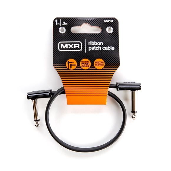 Cable de conexión Jim Dunlop MXR Ribbon de 0,3 m en ángulo recto 1/4