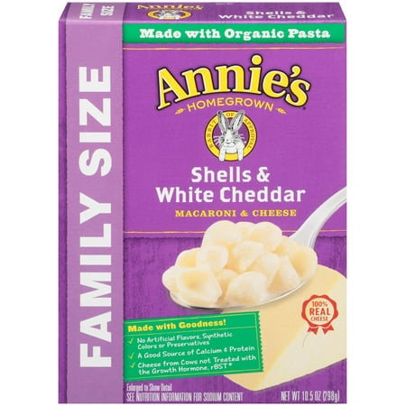 Annie's Homegrown Mac & Cheese, Shells & White Cheddar, 10.5 Oz