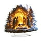 thumbnail image 3 of Figura de belén navideño, estatua acrílica, regalo religioso, centro de mesa coleccionable, adorno de mesa de para estante, 3 of 8