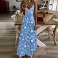 thumbnail image 1 of Babysbule Liquidation Robes d'Été pour Femmes, Robe d'Été Décontractée à Fleurs pour Femme à Col en V Sans Manches Grande Taille à Bretelles Spaghetti, 1 of 5