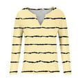 thumbnail image 4 of JYnXIANTI Womens Long Sleeve Tops Lightweight V Neck Striped Casual T Shirts Knit Loose Tee Fall Fashion Clothes Outfits, 4 of 4