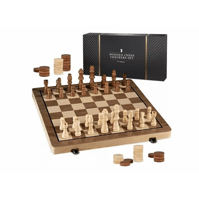 Juego De Ajedrez Y Damas Magnético De 39x39 Cm Xtellar cafe