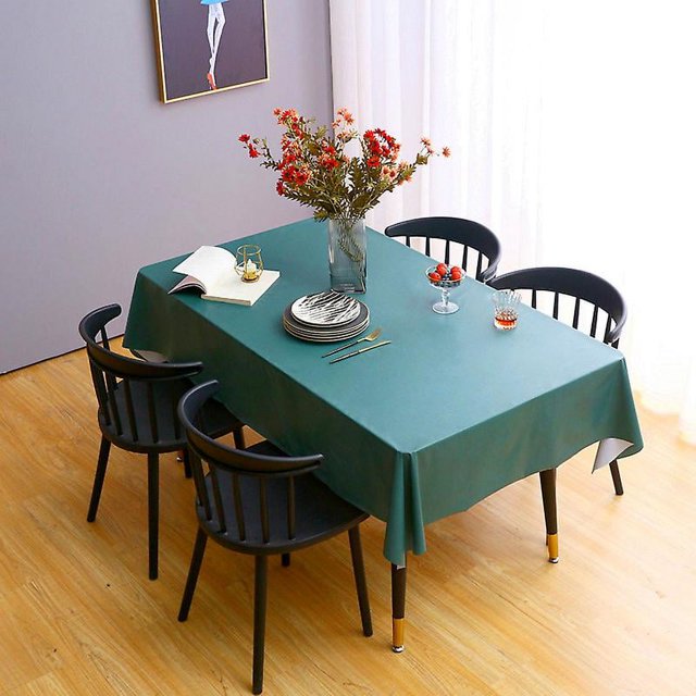 Mantel de color sólido, mantel de PVC rectangular resistente al agua y al aceite, 54 x 78 pulgadas, mantel de vinilo, utilizado para mesa de comedor, fiesta de bufé y