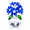 Blue, variant on ABCISI Crystal Daisy Flower Figurine, Crystal Daisy Bouquet Floral Ornament, Beautiful Art Collectible Decor for Home Table Centerpiece, Gift for Friend Women Mom, White