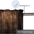 thumbnail image 5 of Rustic Barn Door Curtain Valances Brown Wood Grain Wooden Farmhouse Door Window Valance for Bedroom Bathroom Living Room Dining Room Valances Set 54 by 18 in, 1 Panel, 5 of 6