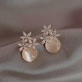 thumbnail image 4 of Women earring girl stud ear drop exquisite flower zircon leaves geometric rhinestone party birthday christmas----18--Product code 70634 18, 4 of 5