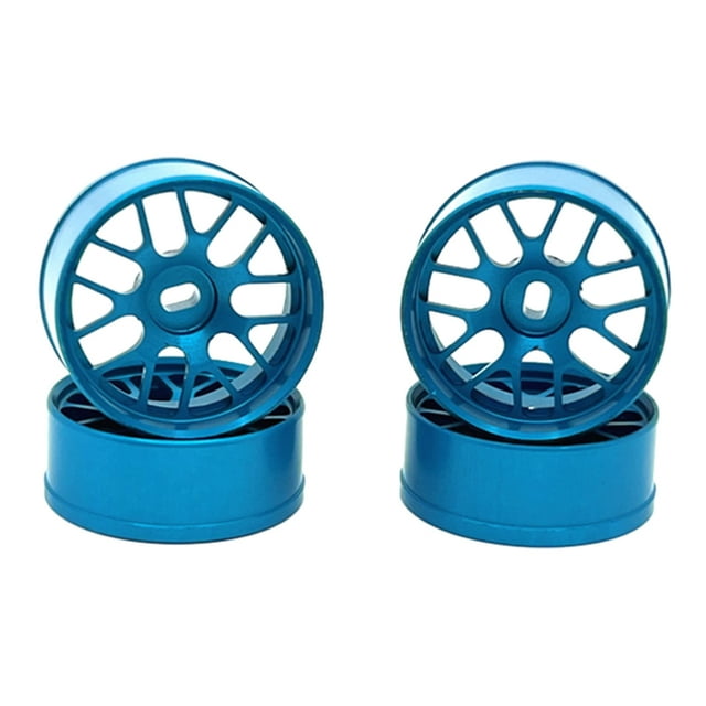 fastboy 4piece 22.5mm Aluminum Alloy Wheel Rims Compatible With Wltoys 1/28 K969 Metal RC Car Upgrade Racing Tire RC Car blue 1Set