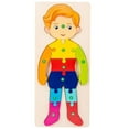 thumbnail image 1 of figatia Colorful Wood 3D Puzzle Preschool Shape Color Early Educational Teaching Boy, 1 of 9