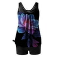 thumbnail image 6 of Meichang Women Tankini Swimsuits 2 Piece Tummy Control Bathing Suits Floral Print Swim Tops with Boyshorts Beachwear Swimwear Swim Suits, 6 of 7