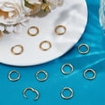 thumbnail image 3 of 10Pairs Ion Plating(IP) 304 Stainless Steel Hoop Earrings Manual Polished Huggie Earrings Real 18K Gold Plated 12 Gauge 14x2mm Pin: 1mm Inner Diameter: 10mm, 3 of 9
