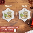 thumbnail image 3 of 3drose, Cute Honey Bear with Bees Graphic, 3 inch Snowflake Porcelain Ornament, 3 of 7