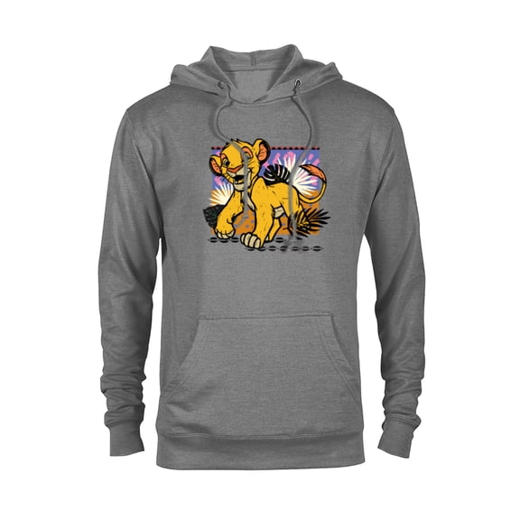 Disney The Lion King 30th Anniversary Wood Block Style Simba - Pullover Hoodie for Adults - Customized-Athletic Heather