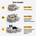thumbnail image 4 of Veehoo Cute Small Dog Bed, Orthopedic Waterproof Pet Beds for Small Dogs, High Back Non-Slip Bottom and Egg-Crate Foam Puppy Couch Sofa with Washable Removable Cover, 24", 4 of 10