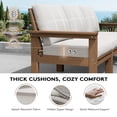 thumbnail image 3 of KINGYES 8 Piece HDPE Patio Furniture Set with Umbrella, All Weather Outdoor Modular Sectional Sofa Set, Patio Conversation Set, Brown Frame with Beige Cushions, 3 of 8