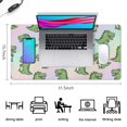 thumbnail image 5 of Long Mouse Pads for Desk,Cute Green Dinosaurs Gradient Pattern Desk Mats on Top Of Desks, Desk Mouse Pad Extra Large with 3mm Non-Slip Base and Stitched Edge for Gaming,Office,Work,Home 31.5"x15.7", 5 of 6
