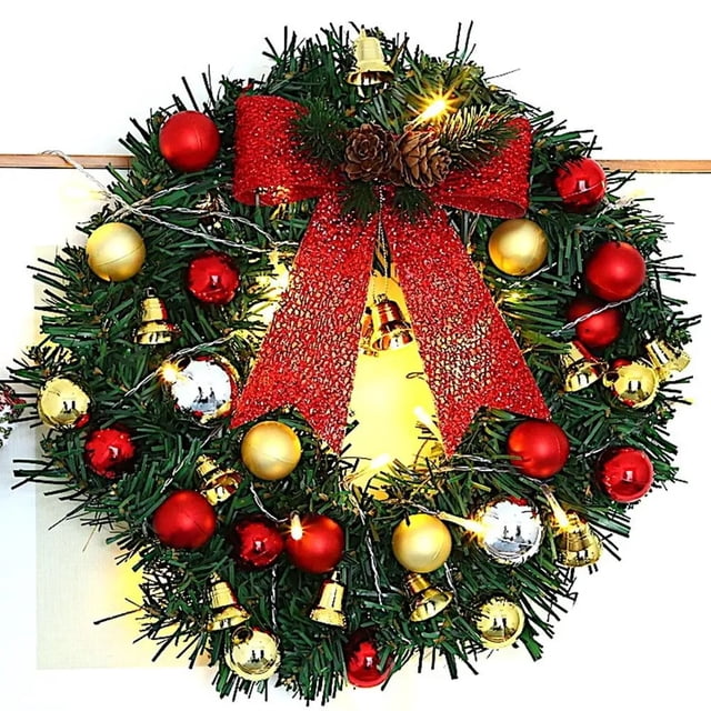 Luces de rama, corona de Navidad con 20 coronas de Navidad, guirnalda de luces navideñas, probada profesionalmente