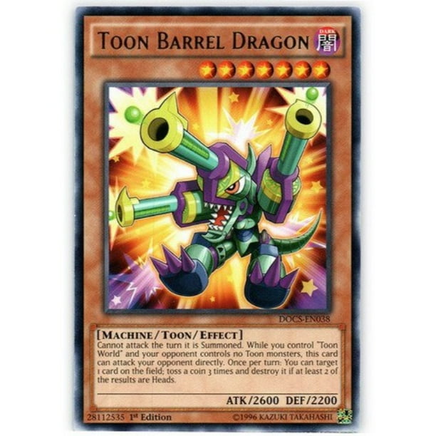Yu Gi Oh Toon Barrel Dragon Docs En038 Dimension Of Chaos 1st Edition Rare Walmart Com Walmart Com