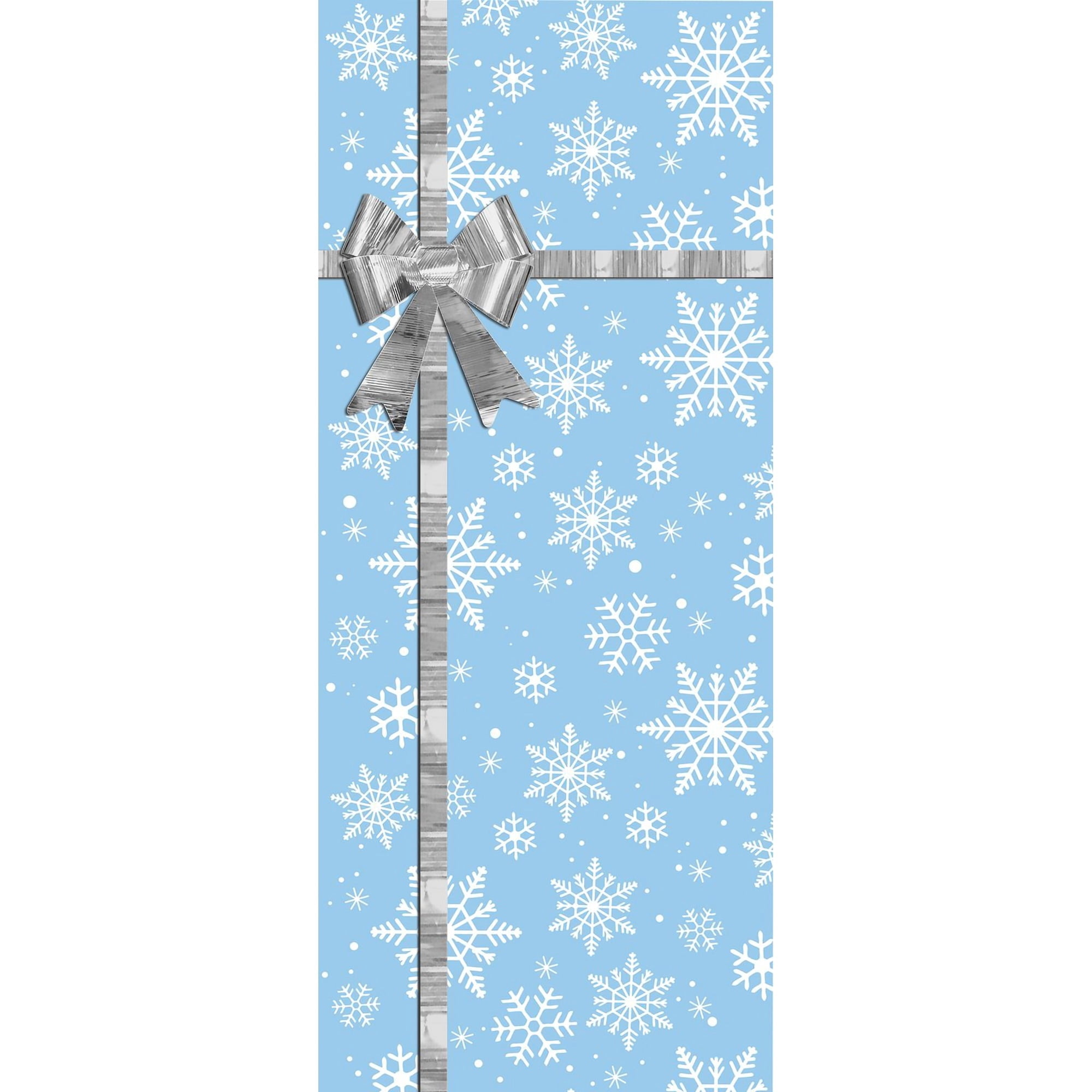 Snowflake Decorative Christmas Door Panel, Blue/White/Silver, 30" x 6', by Holiday Time
