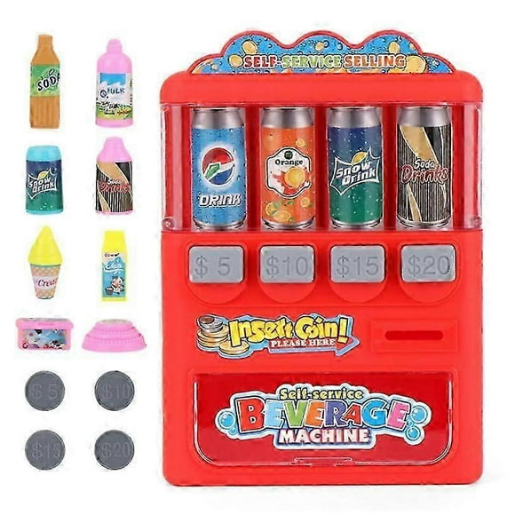 Children's beverage machine toy coin operated vending machine fun play house