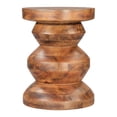 thumbnail image 2 of Kerala Side Table Walnut End Table, Modern Style, Mango Wood round shape tabletop, Mango Wood, Indoor Living, 2 of 7