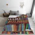 thumbnail image 3 of Book Lovers Gift Blanket Librarian Gifts Throw Blanket 60"x80" Lightweight Book Club Gifts for Reading Lover Bookish Literary Gift Idea Bookworm Gift Book Poster Decoration Couch Bedroom Living Decor, 3 of 6